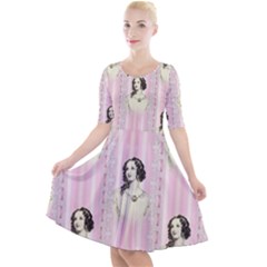 Victorian 1568436 1920 Quarter Sleeve A-line Dress