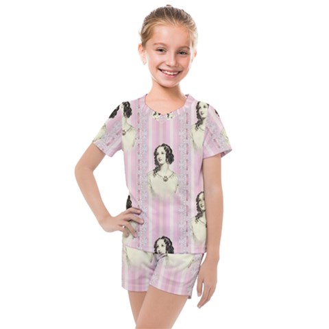 Victorian 1568436 1920 Kids  Mesh Tee And Shorts Set by vintage2030