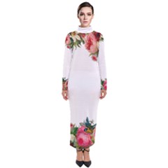 Flower 1770191 1920 Turtleneck Maxi Dress