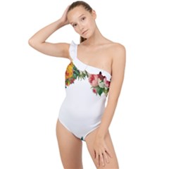 Flower 1770191 1920 Frilly One Shoulder Swimsuit by vintage2030