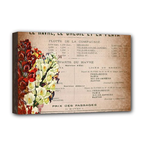 Letter Floral Deluxe Canvas 18  X 12  (stretched) by vintage2030