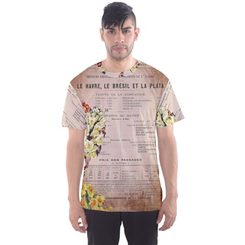 Letter Floral Men s Sports Mesh Tee by vintage2030