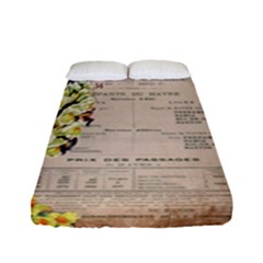 Letter Floral Fitted Sheet (full/ Double Size) by vintage2030