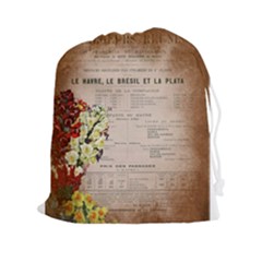 Letter Floral Drawstring Pouch (xxl) by vintage2030