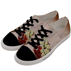 Letter Floral Men s Low Top Canvas Sneakers by vintage2030