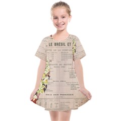 Letter Floral Kids  Smock Dress