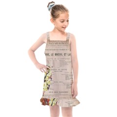 Letter Floral Kids  Overall Dress