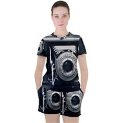 Photo Camera Women s Tee And Shorts Set