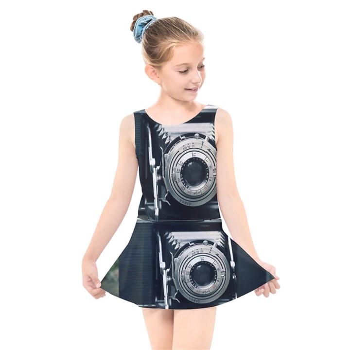 Photo Camera Kids  Skater Dress Swimsuit