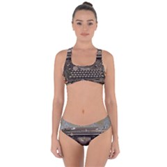 Typewriter Criss Cross Bikini Set by vintage2030