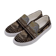 Typewriter Women s Canvas Slip Ons by vintage2030