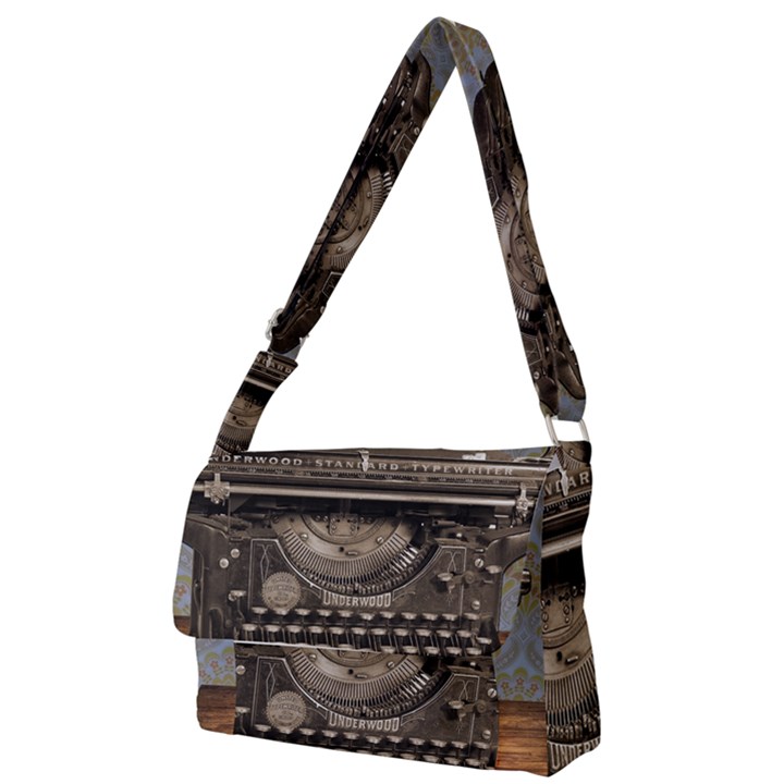 Typewriter Full Print Messenger Bag