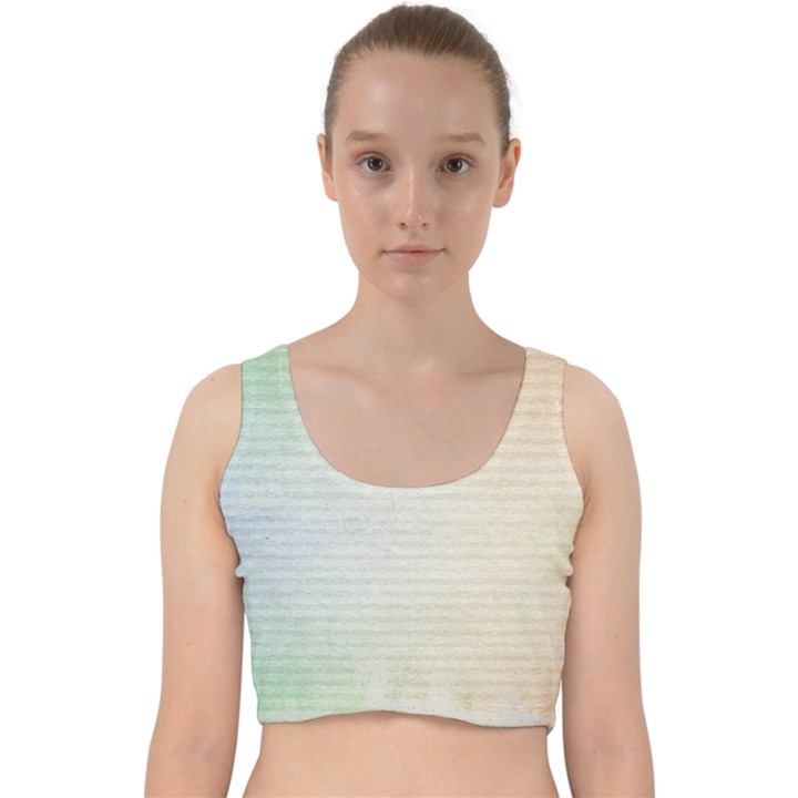 Page Spash Velvet Racer Back Crop Top