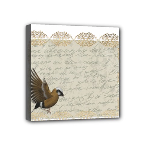 Tag Bird Mini Canvas 4  X 4  (stretched) by vintage2030