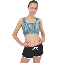 Green Tree V-back Sports Bra by vintage2030