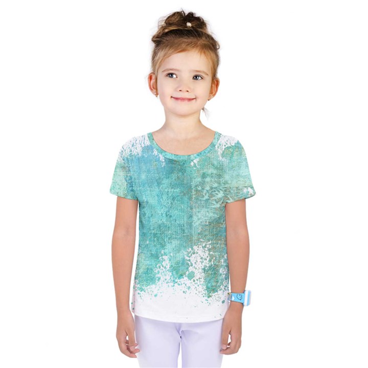 Splash Teal Kids  One Piece Tee