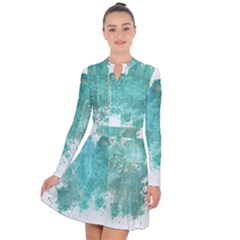 Splash Teal Long Sleeve Panel Dress by vintage2030