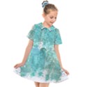 Splash Teal Kids  Short Sleeve Shirt Dress View1