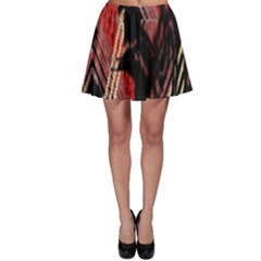 Decorative Red Creative Design By Flipstylez Designs Skater Skirt by flipstylezfashionsLLC