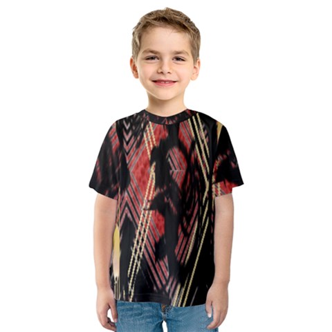 Decorative Red Creative Design By Flipstylez Designs Kids  Sport Mesh Tee by flipstylezfashionsLLC