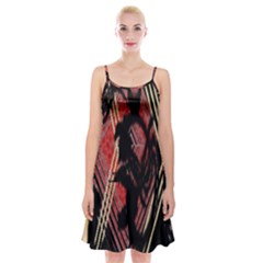 Decorative Red Creative Design By Flipstylez Designs Spaghetti Strap Velvet Dress