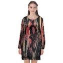 Decorative red creative design by FlipStylez Designs Long Sleeve Chiffon Shift Dress  View1