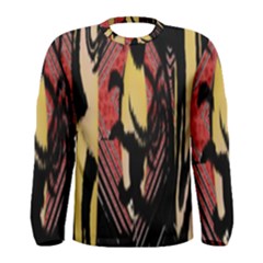 Red Black And Gold Decorative Design By Flipstylez Designs  Men s Long Sleeve Tee