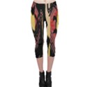 Red black and gold decorative design by FlipStylez Designs  Capri Leggings  View1