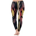 Red black and gold decorative design by FlipStylez Designs  Classic Winter Leggings View4