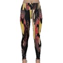 Red black and gold decorative design by FlipStylez Designs  Lightweight Velour Classic Yoga Leggings View1