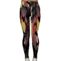 Red black and gold decorative design by FlipStylez Designs  Lightweight Velour Classic Yoga Leggings View2