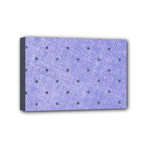 Dot Blue Mini Canvas 6  X 4  (stretched) by vintage2030