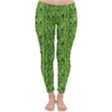 Knitted Wool Chain Green Classic Winter Leggings View1