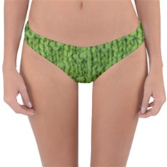 Knitted Wool Chain Green Reversible Hipster Bikini Bottoms by vintage2030