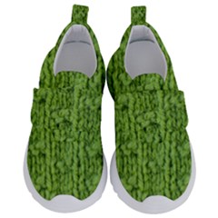 Knitted Wool Chain Green Velcro Strap Shoes by vintage2030