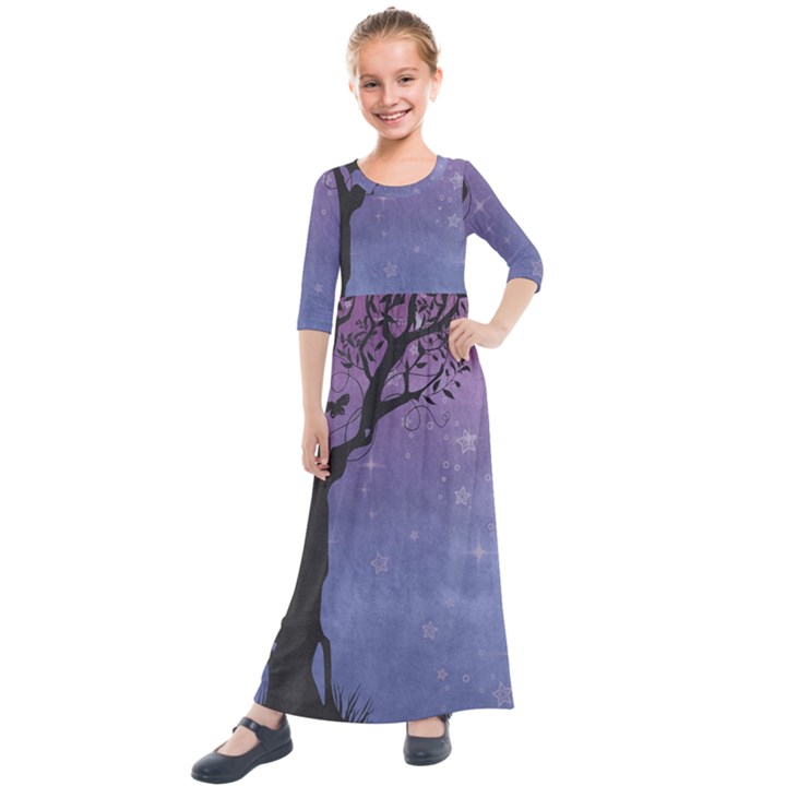 Silhouette 1131861 1920 Kids  Quarter Sleeve Maxi Dress