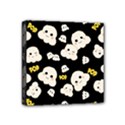 Cute Kawaii Popcorn pattern Mini Canvas 4  x 4  (Stretched) View1