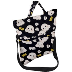 Cute Kawaii Popcorn Pattern Fold Over Handle Tote Bag