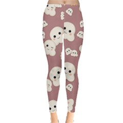 Cute Kawaii Popcorn Pattern Leggings  by Valentinaart