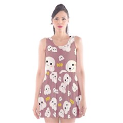 Cute Kawaii Popcorn Pattern Scoop Neck Skater Dress by Valentinaart