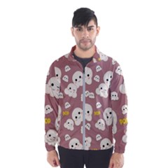 Cute Kawaii Popcorn Pattern Windbreaker (men)