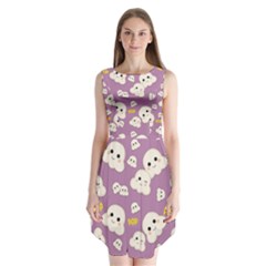 Cute Kawaii Popcorn Pattern Sleeveless Chiffon Dress   by Valentinaart