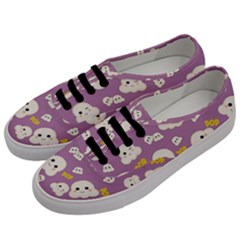 Cute Kawaii Popcorn Pattern Men s Classic Low Top Sneakers by Valentinaart