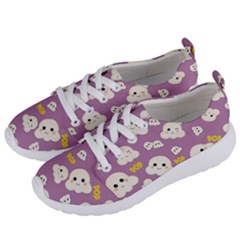 Cute Kawaii Popcorn Pattern Women s Lightweight Sports Shoes by Valentinaart