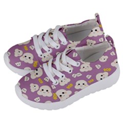 Cute Kawaii Popcorn Pattern Kids  Lightweight Sports Shoes by Valentinaart