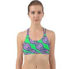 Purple Chains On A Green Background                                                    Back Web Sports Bra