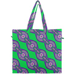 Purple Chains On A Green Background                                               Canvas Travel Bag