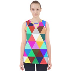 Triangles Pattern                                                    Cut Out Tank Top by LalyLauraFLM