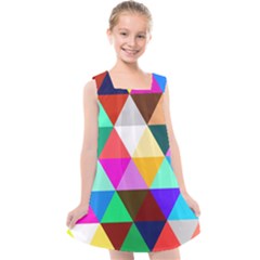 Triangles Pattern                                                 Kids  Cross Back Dress