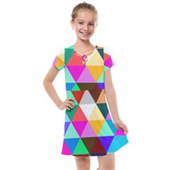 Triangles Pattern                                                  Kids  Cross Web Dress